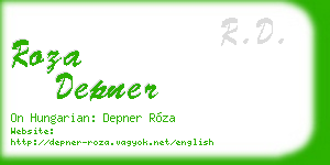 roza depner business card
