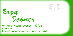 roza depner business card